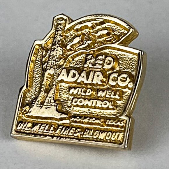 VTG Red Adair Wild Well Control Gold Color Hat/Jacket/Lapel Pin - Picture 2 of 8
